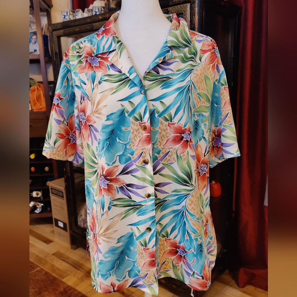 Vintage Pykettes Button Down Hawaiian Shirt